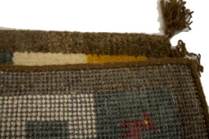 Multicolored Modern Tribal 1'5X1'5 Indo-Gabbeh Oriental Square Rug