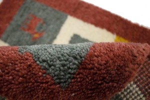 Multicolored Tribal Modern 1'4X1'4 Indo-Gabbeh Oriental Square Rug