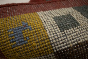 Multicolored Tribal Modern 1'4X1'4 Indo-Gabbeh Oriental Square Rug