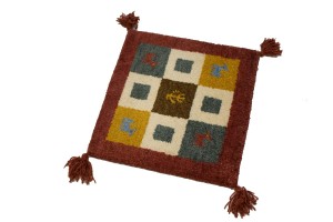 Multicolored Tribal Modern 1'4X1'4 Indo-Gabbeh Oriental Square Rug
