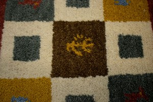 Multicolored Tribal Modern 1'4X1'4 Indo-Gabbeh Oriental Square Rug