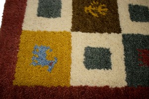 Multicolored Tribal Modern 1'4X1'4 Indo-Gabbeh Oriental Square Rug