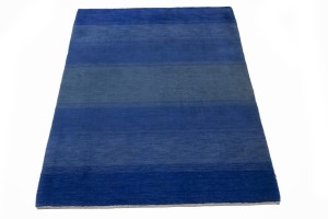 Blue Stripes Tribal 4X6 Gabbeh Persian Rug