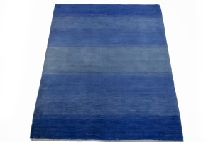 Blue Stripes Tribal 4X6 Gabbeh Persian Rug