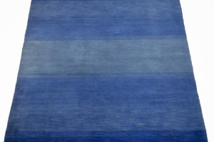 Blue Stripes Tribal 4X6 Gabbeh Persian Rug