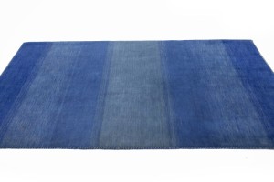 Blue Stripes Tribal 4X6 Gabbeh Persian Rug