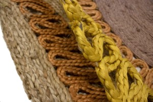 Reversible Braided Style 5'6X5'6 Jute Modern Round Rug
