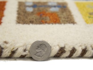 Tribal Pictorial 1'6X2'6 Indo-Gabbeh Oriental Rug