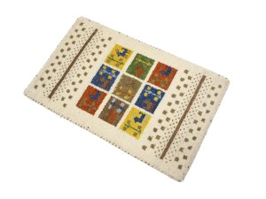 Tribal Pictorial 1'6X2'6 Indo-Gabbeh Oriental Rug