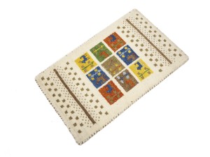 Tribal Pictorial 1'6X2'6 Indo-Gabbeh Oriental Rug
