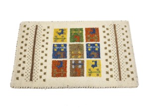Tribal Pictorial 1'6X2'6 Indo-Gabbeh Oriental Rug