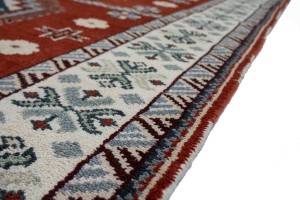 Rust Geometric 6X9 Kazak Oriental Rug