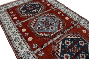 Rust Geometric 6X9 Kazak Oriental Rug