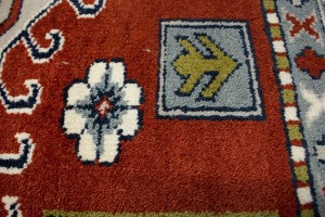Red Geometric 5X8 Kazak Oriental Rug