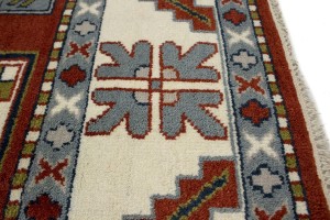 Red Geometric 5X8 Kazak Oriental Rug