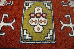 Red Geometric 5X8 Kazak Oriental Rug