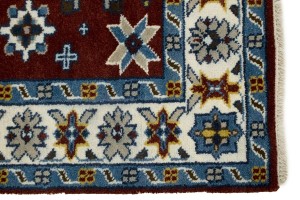 Wine Red Geometric 5X8 Kazak Oriental Rug