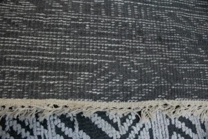 Dark Gray Geometric 8X10 Oriental Modern Rug