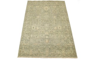 Taupe Floral Transitional 5X8 Oriental Rug