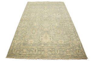 Taupe Floral Transitional 5X8 Oriental Rug
