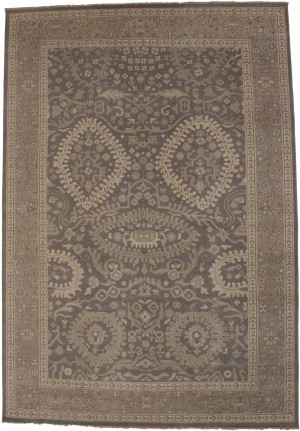 Warm Stone Floral 9X13 Transitional Oriental Rug