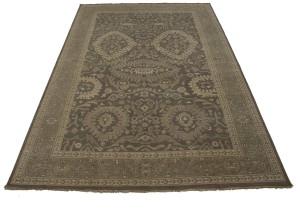 Warm Stone Floral 9X13 Transitional Oriental Rug