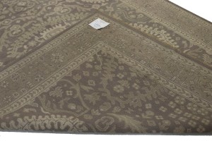 Warm Stone Floral 9X13 Transitional Oriental Rug