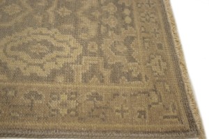 Muted Brown Floral 2X3 Chobi Oushak Oriental Rug
