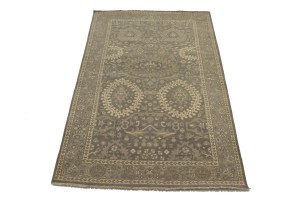 Brown Floral 5'6X8'9 Transitional Oriental Rug