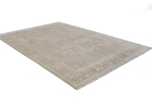 Peach Floral Transitional 6X8 Oriental Rug