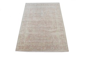 Peach Floral Transitional 6X8 Oriental Rug
