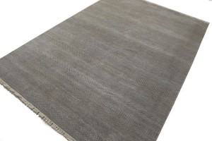 Khaki Grass Design 6X9 Modern Oriental Rug