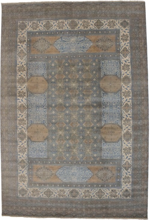 Tan Geometric 10X15 Modern Oriental Rug