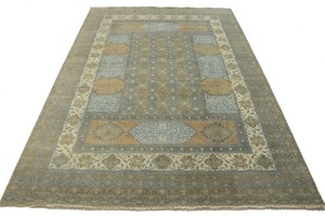 Tan Geometric 10X15 Modern Oriental Rug