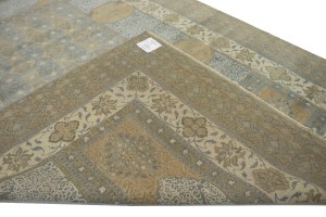 Tan Geometric 10X15 Modern Oriental Rug
