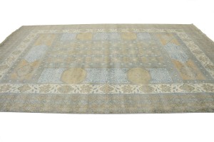 Tan Geometric 10X15 Modern Oriental Rug