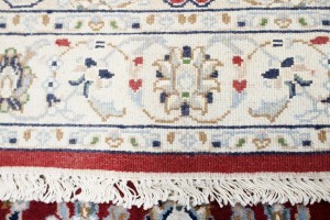 Red Floral 2'7X12'5 Indo-Nain Oriental Runner Rug