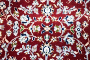 Red Floral 2'7X12'5 Indo-Nain Oriental Runner Rug