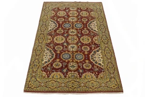 Dark Red Floral 6X9'5 Chobi Oriental Rug