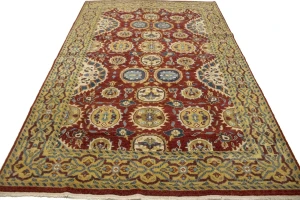 Dark Red Floral 6X9'5 Chobi Oriental Rug