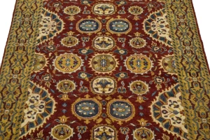 Dark Red Floral 6X9'5 Chobi Oriental Rug
