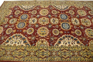 Dark Red Floral 6X9'5 Chobi Oriental Rug