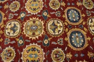 Dark Red Floral 6X9'5 Chobi Oriental Rug
