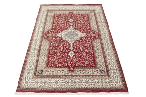 Red Floral Classic 6'5X9'9 Indo-Kashan Oriental Rug