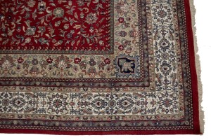 Red Floral Classic 8X11 Indo-Kashan Oriental Rug