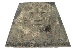 Pictorial Lion Design 8X10 Modern Oriental Rug