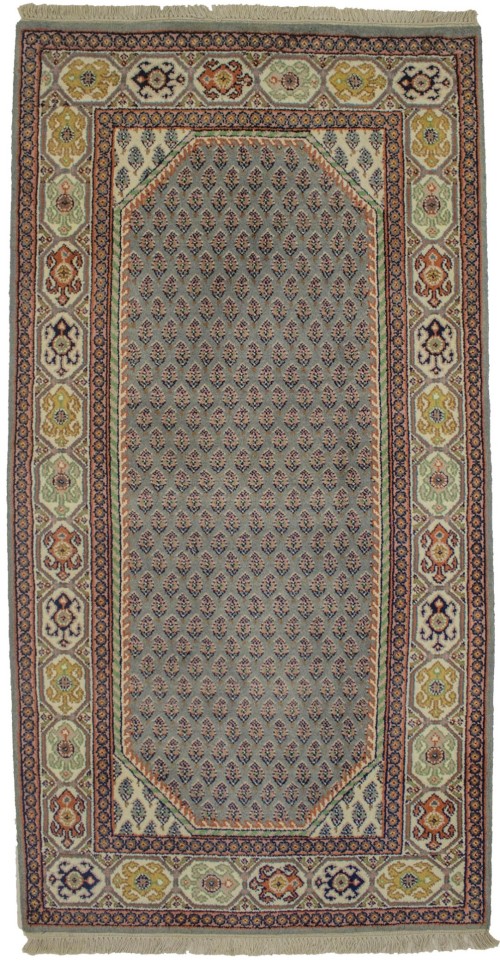 Gray Floral 2'5X4'7 Indo-Botemir Oriental Rug