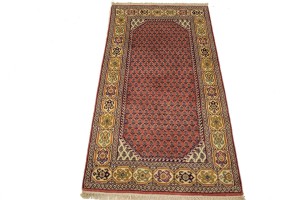 Bittersweet Red Floral 2'5X4'5 Indo Botemir Oriental Rug