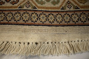 Cream Floral 2'4X9 Indo-Botemir Oriental Runner Rug