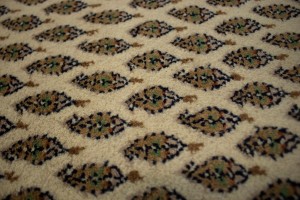Cream Floral 2'4X9 Indo-Botemir Oriental Runner Rug